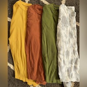 Waffle Style Long Sleeve Tops